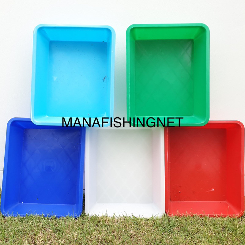 ถาด พลาสติก ขนาด 32x40 เซ็น สูง 10 เซ็น มีหลายสีให้เลือก