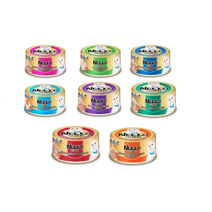 Nekko Gold เน็กโกะ โกลด์ อาหารแมวกระป๋องสำเร็จรูปขนิดเปียก 85กรัมX12 กระป๋อง