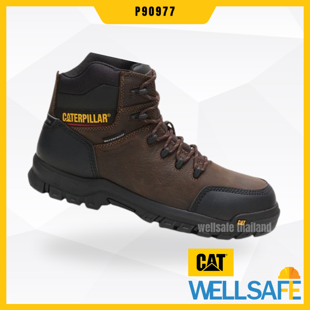 [เก็บโค้ด ลด 10%] CATERPILLAR รองเท้าเซฟตี้ CAT หัว composite Resorption กันไฟฟ้า กันน้ำ P90977