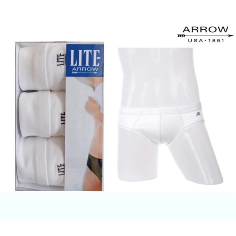 กางเกงในชาย ARROW LITE แพ็ค 3 สีขาว