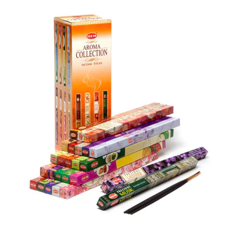 ธูปหอม HEM เกรดพรีเมี่ยมจากอินเดีย รวมกลิ่นไม้มงคลดีที่สุดจากอินเดีย กล่องใหญ่ Incense Sticks Home Frangrance Aroma Yoga