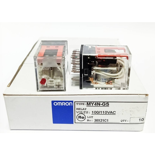 (รีเลย์) OMRON RELAY MY4N-GS 100/110VAC ราคาต่อชิ้น