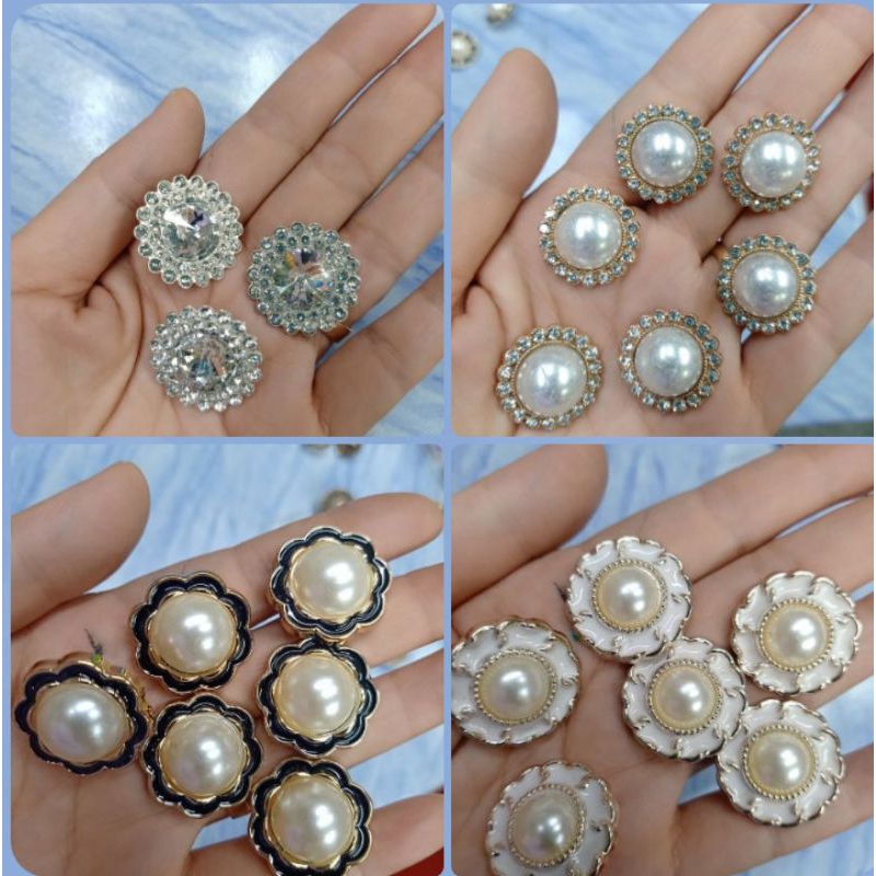 กระดุมมุกแฟชั่น สำหรับติดเสื้อผ้า15 min 18 min 21 มิล 25 มิลสวยมากๆค่ะ