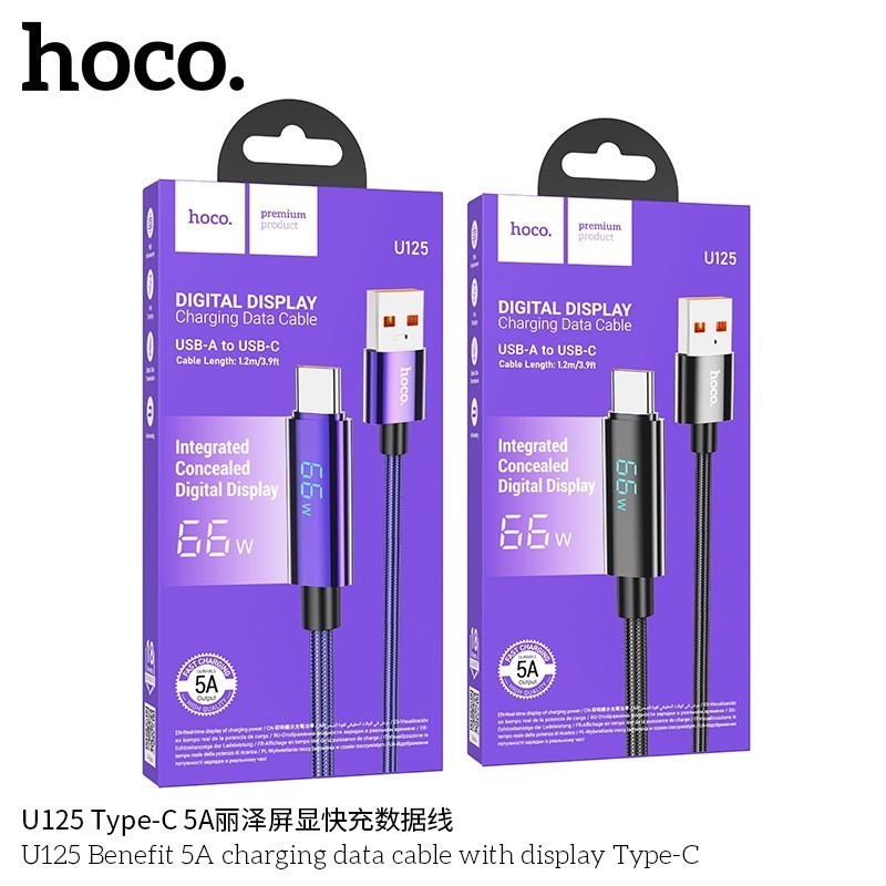 【ของแท้100% 】Hoco U125 สายชาร์จชาร์จเร็ว สำหรับโทรศัพท์รองรับ USB-A To C,USB-A To L/ Type-C to TC,TC to L