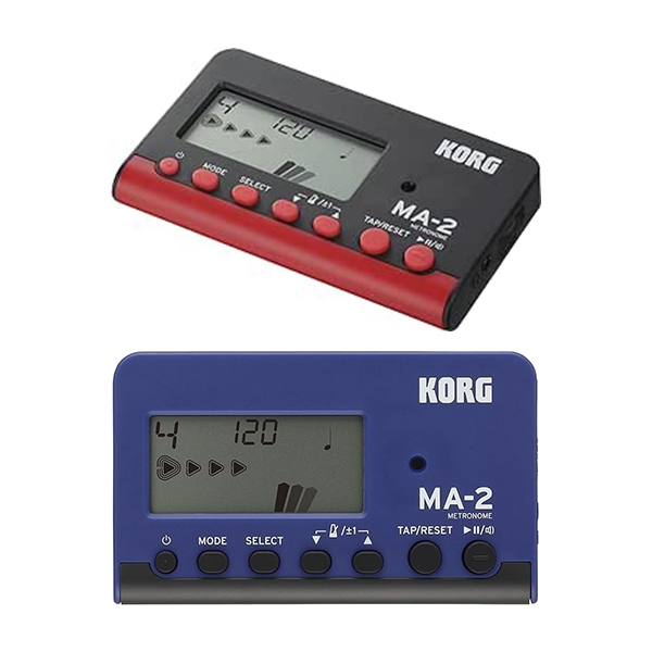 Korg Metronome Ma-2 Black/Red - Blue/Black brass band orchestra guitar Vocal music A cappella Ideal for individual practice 100 hours continuous operation lightweight compact