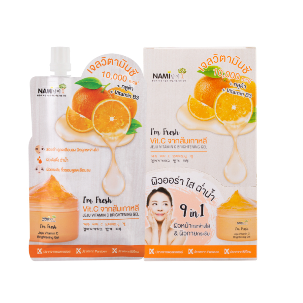 (กล่องx6ซอง)Nami I’m Fresh Jeju Vitamin C Brightening เจลส้ม Gel 30กรัม (8921) ราคา ถูกที่สุด ดีลบีเคเค แกลเลอรีภาพที่ 2