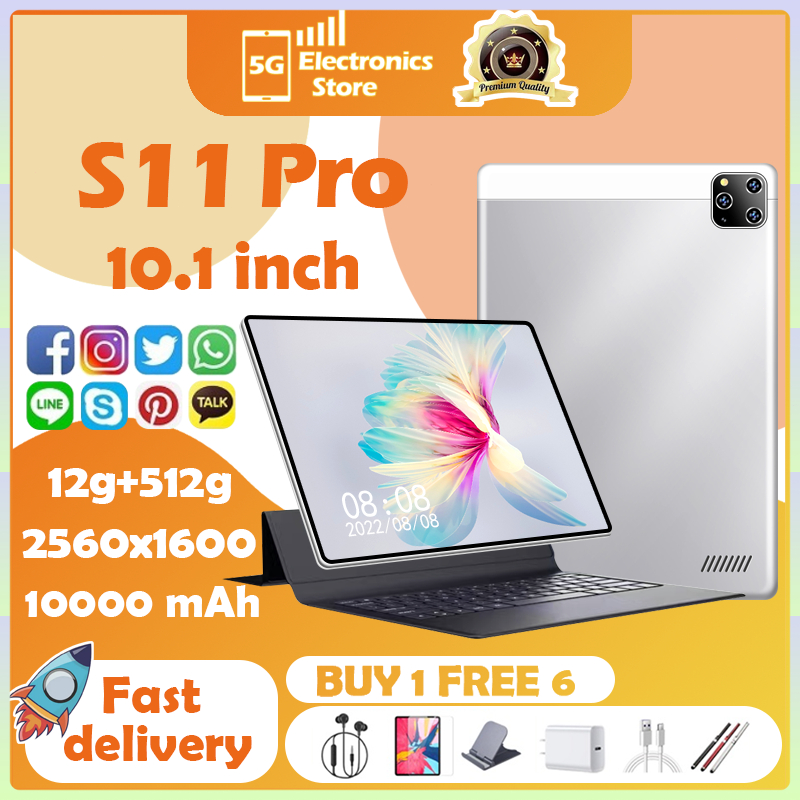 NUMVIBE S11 Pro Tablet Pc 12GB+512GB ROM Dual SIM LTE WiFi 5Gแท็บเล็ต10 นิ้วAndroidTablet for work games watching videos