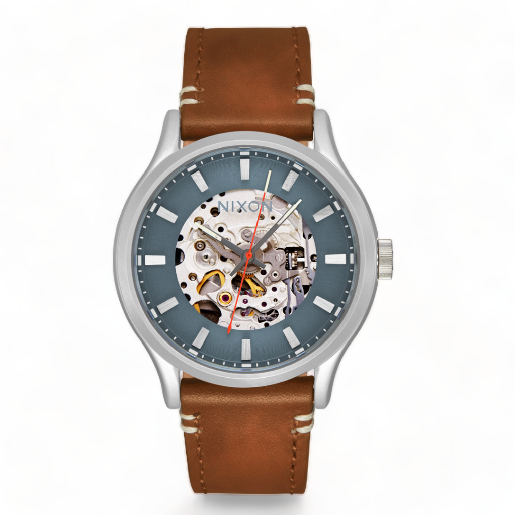 Nixon Spectra Leather NXA13725195-00 นาฬิกาข้อมือผู้ชาย สายหนัง สีน้ำตาล