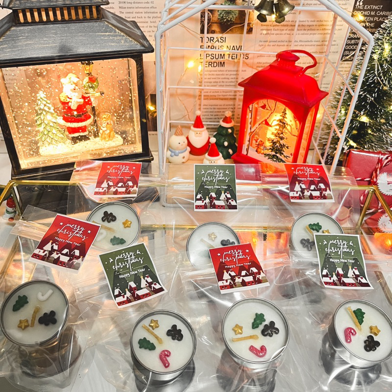 พร้อมส่ง เทียนหอมคริสต์มาส Tealight Christmas ของขวัญ คริสต์มาส ปีใหม่