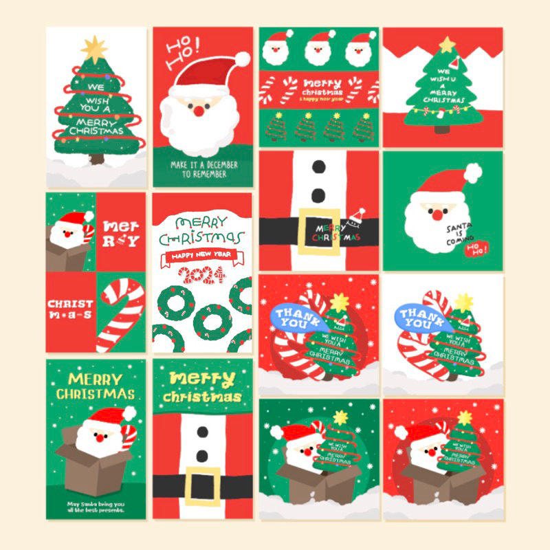 (ขั้นต่ำ 30 ใบ) การ์ดคริสมาสต์ Christmas Card การ์ดอวยพรวันคริสมาสต์