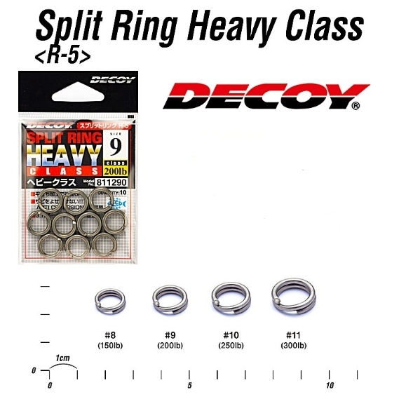ห่วงสปริทริง ห่วงใส่เหยื่อปลอม DECOY R-5 SPLIT RING HEAVY