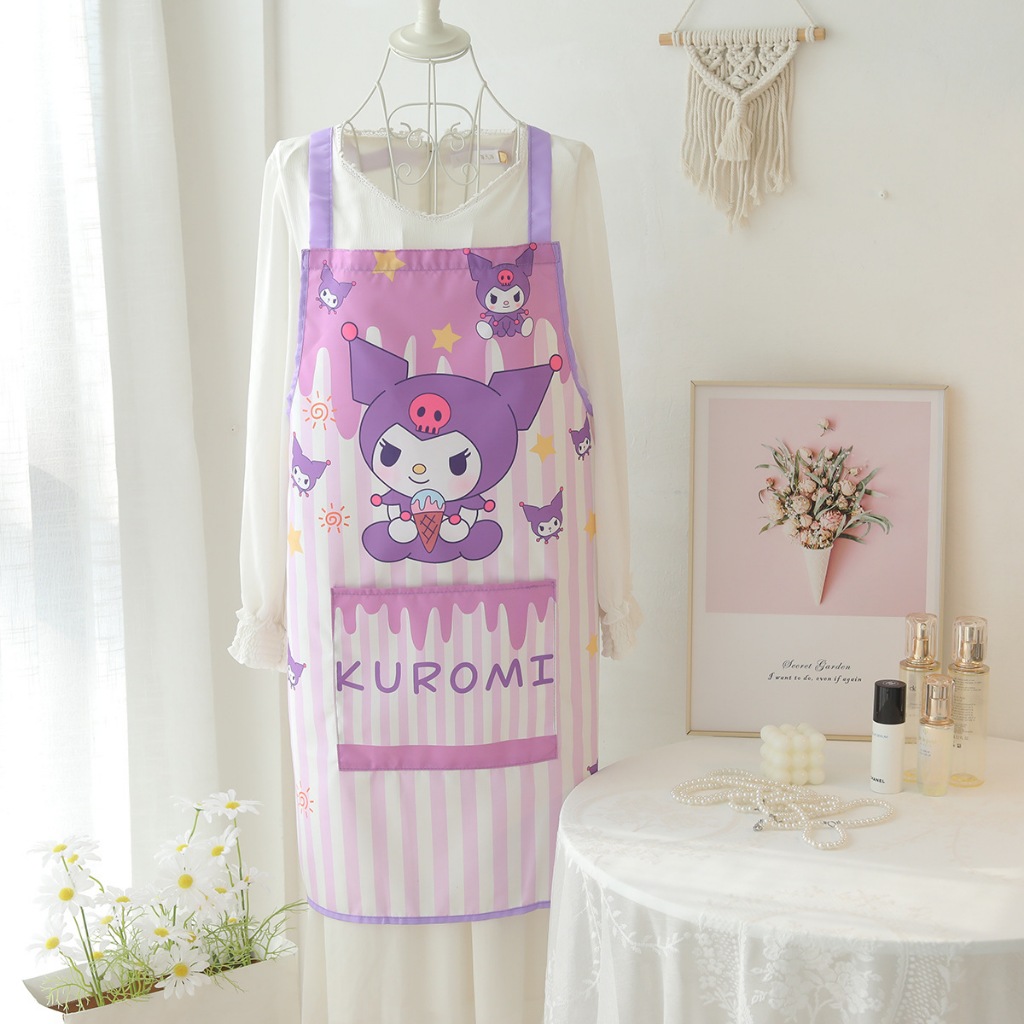 ผ้ากันเปื้อน กันน้ำมัน เอี๊ยม ผ้าทำอาหาร กันเปื้อน ลายการ์ตูน (พร้อมส่ง)