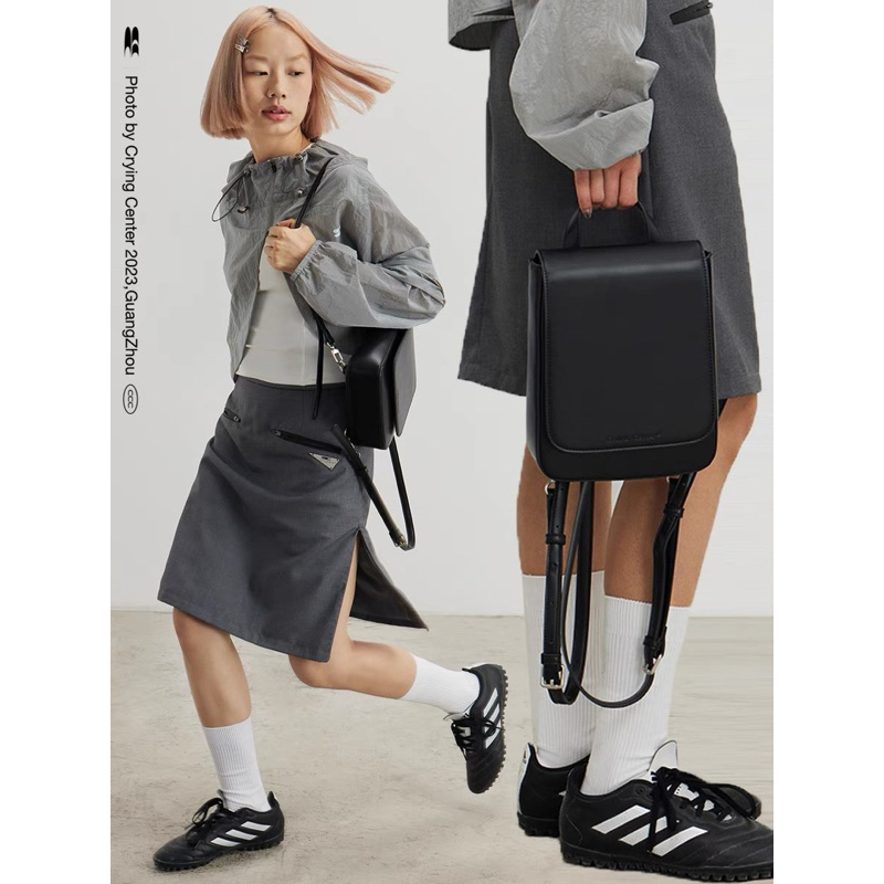 (พร้อมส่ง) black/silver backpack - crying center *ลิขสิทธิ์แท้*