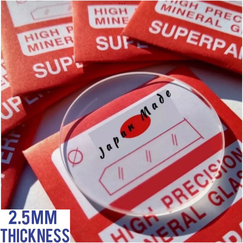 กระจกนาฬิกา หนา2.5 มิล Superpart high precision mineral glass