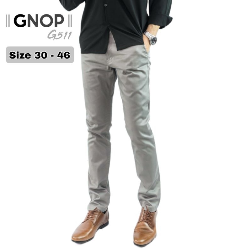 **ลดล้างสต็อก** (ไม่รับเปลี่ยน) GNOP กางเกงชิโน่ ผ้ายืด ขากระบอกเล็ก กางเกงสแล็คชาย เท่ห์ ใส่สบาย G511