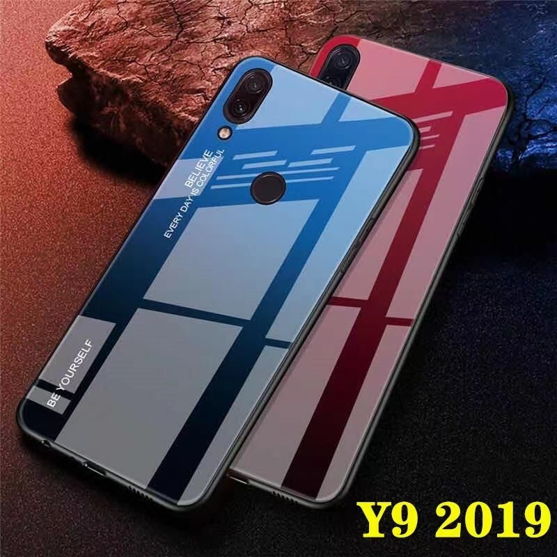 เคสกระจกเงาไล่สี Huawei Y9 2019 เคสไล่สี หัวเว่ย Y9 2019 ตรงรุ่น