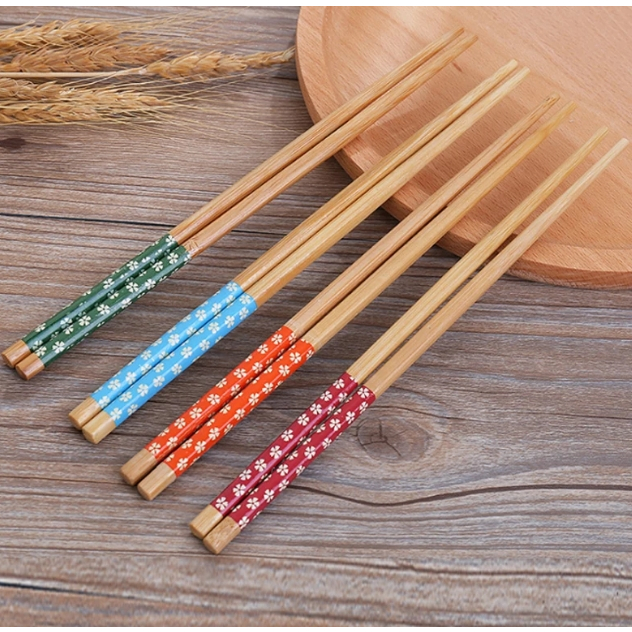 🥢ตะเกียบไม้ธรรมชาติ สไตล์ญี่ปุ่น 24cm ไม้ไผ่คุณภาพดี 🥢
