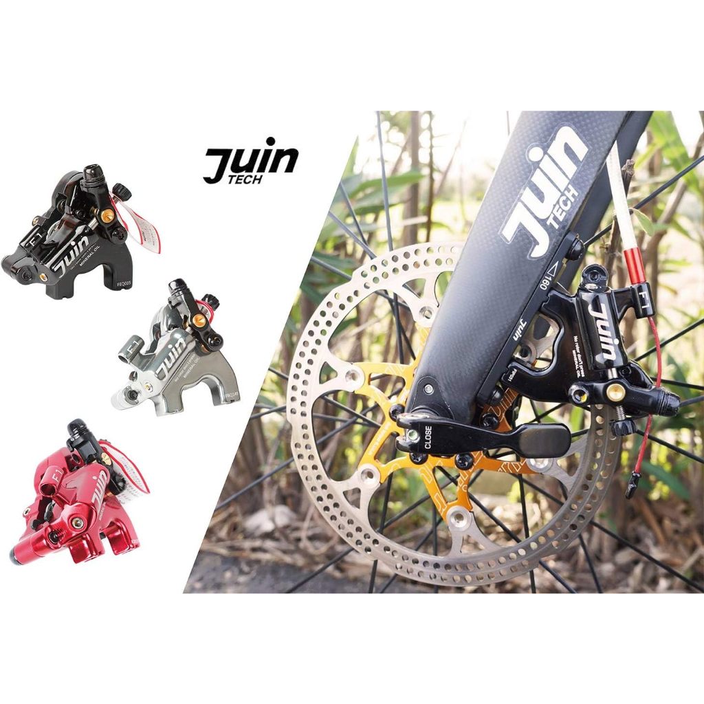 ปั้มเบรคเสือหมอบ Juin Tech F1 Cable Hydraulic Bicycle Bike Disc Brake Caliper Set พร้อมใบดิส(มีกล่อง)