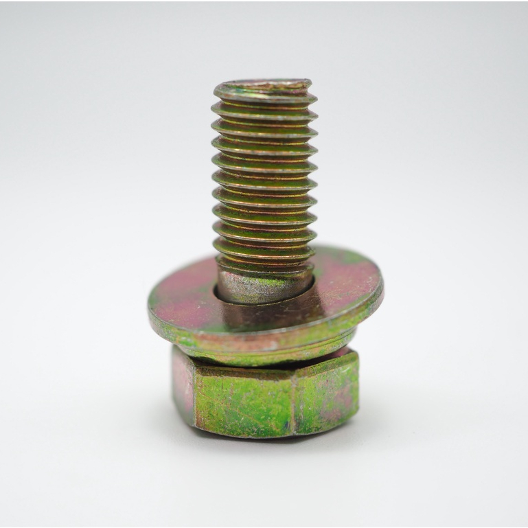 สกรูเกลียวซ้าย 8mm แหวนติด #13 สั้น สกรู เครื่องตัดหญ้า