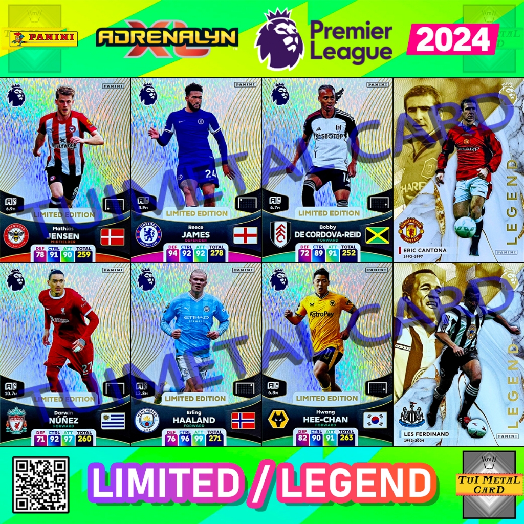 PANINI PREMIER LEAGUE 2024 ADRENALYN XL: LIMITED EDITION / LEGEND การ์ดสะสมฟุตบอล Football Trading Card