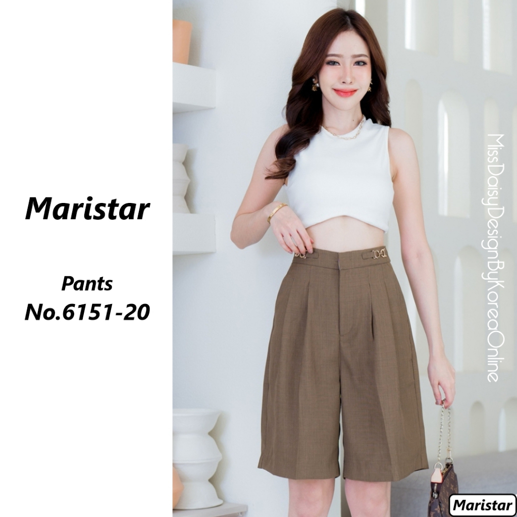 Maristar กางเกงขาสั้น No.6151 ผ้า Linen
