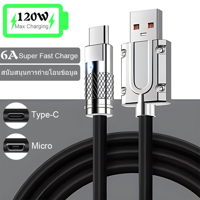 AUKKI สายชาร์จ สายข้อมูล สายชาร์จเร็ว สายชาร์จ Android 1M ยาว ใช้กับมือถือ กล้องถ่ายรูป หัว