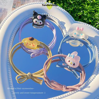 1 บาท💥ยางรัดผมSanrio ความยืดหยุ่นสูง น่ารักลายการ์ตูน สีแคนดี้เลือกสีได้ สไตล์ญี่ปุ่น และเกาหลี นักเรียนสำหรับผู้หญิง -T