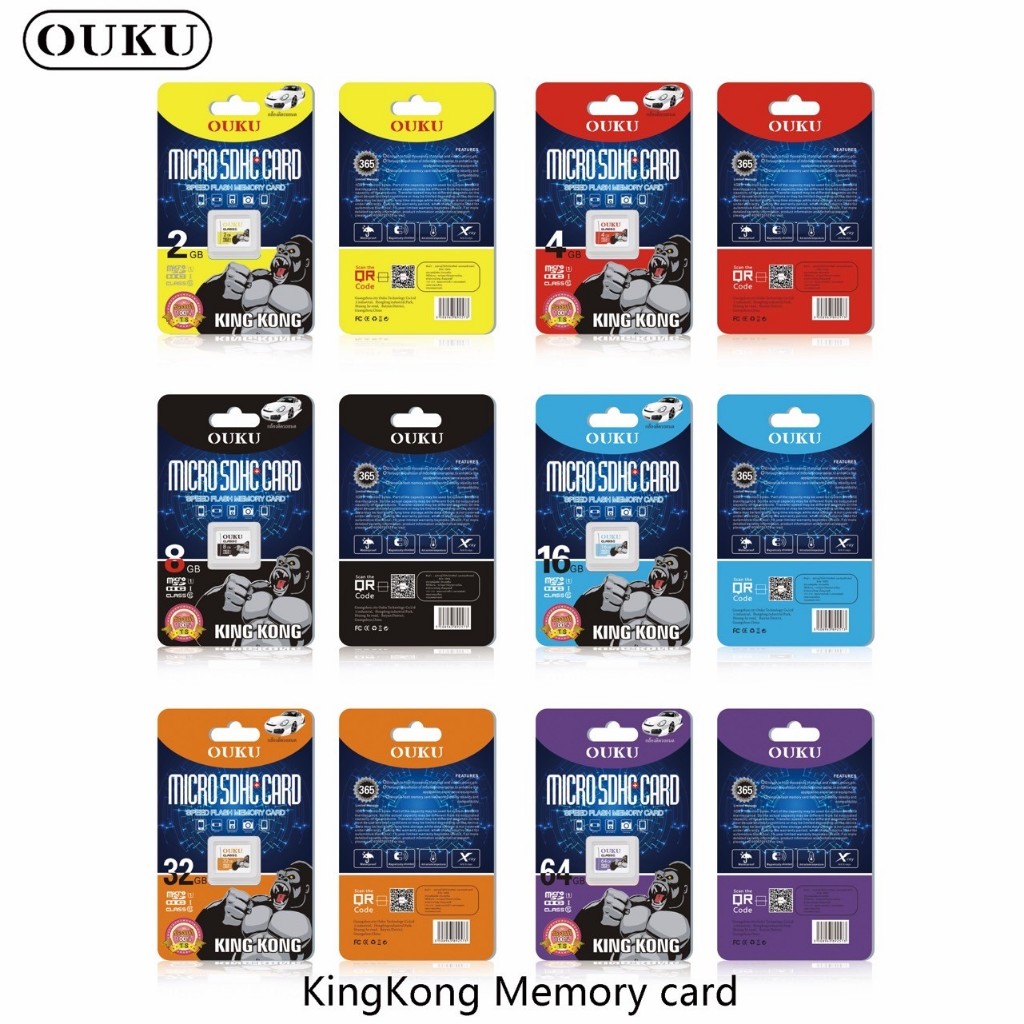 【ของแท้100% 】เมมโมรี่การ์ด Ouku kingkong Micro SD card Memory Card2GB 4GB 8GB 16GB 32GB 64GB  กล้อง/ โทรศัพท์มือถือ