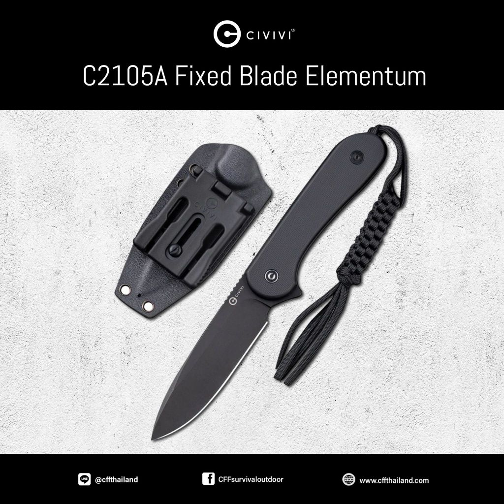 มีดพับ CIVIVI C2105A Fixed Blade Elementum