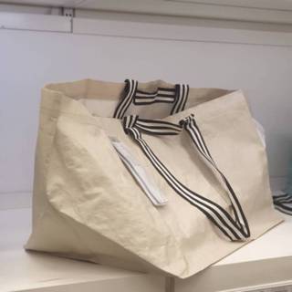 ถุงหิ้วสีเบจใหญ่ อิเกีย ไลท์เบจ, 57x37x39 ซม./71 ลิตร