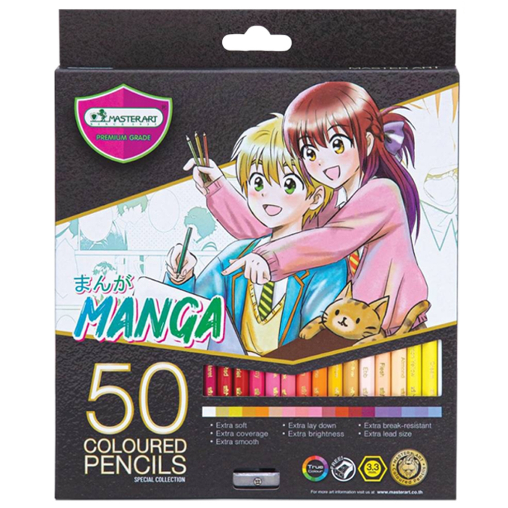 สีไม้ Master Art รุ่น manga มังงะ แท่งยาว 50 สี