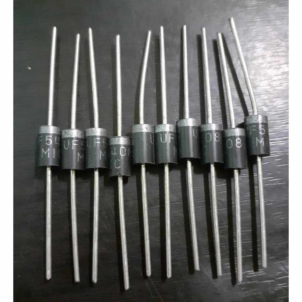 ไดโอดฟื้นตัวเร็ว Ultrafast UF5408 5408 3A/1000V วงจรเรียงกระแสไดโอด DO-27