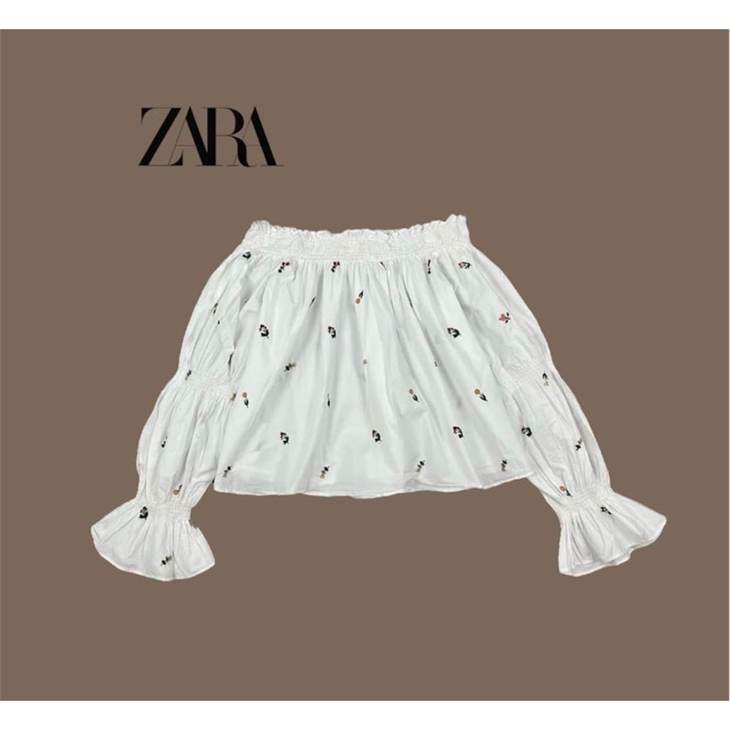 #เสื้อเปิดไหล่งานปัก #งานZara  💐 สวยสีสด งานแจ่ม สภาพสวยกริบ 🌈 งานแรร์  อก 42 ยาว length 25