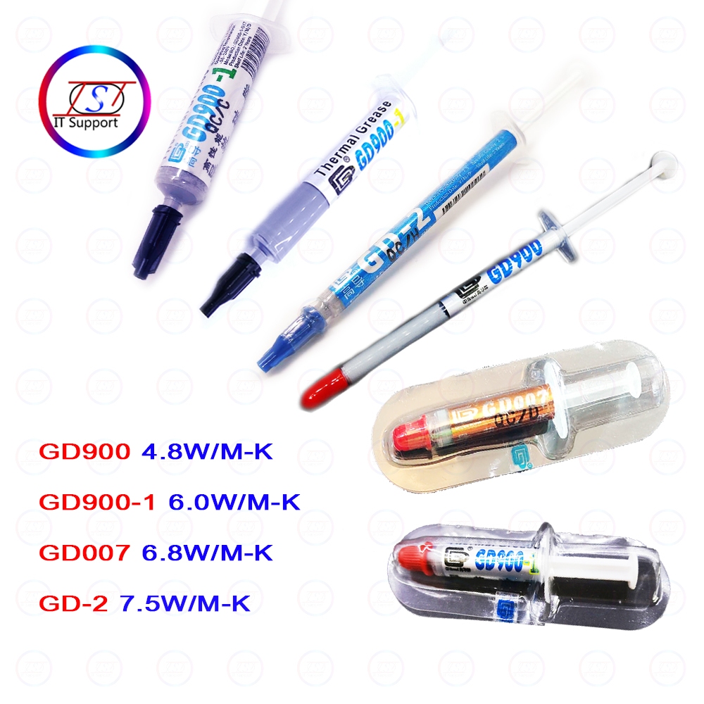 ซิลิโคนระบายความร้อนCPU GD900 GD900-1 GD007 GD-2 1g 3g 7g Silicone Thermal Grease