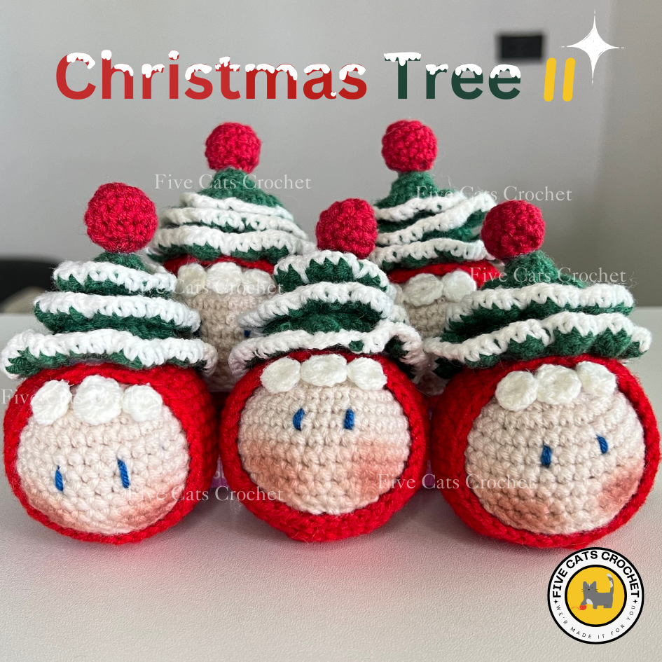 Christmas Tree II พวงกุญแจตุ๊กตาคริสต์มาส พวงกุญแจไหมพรม