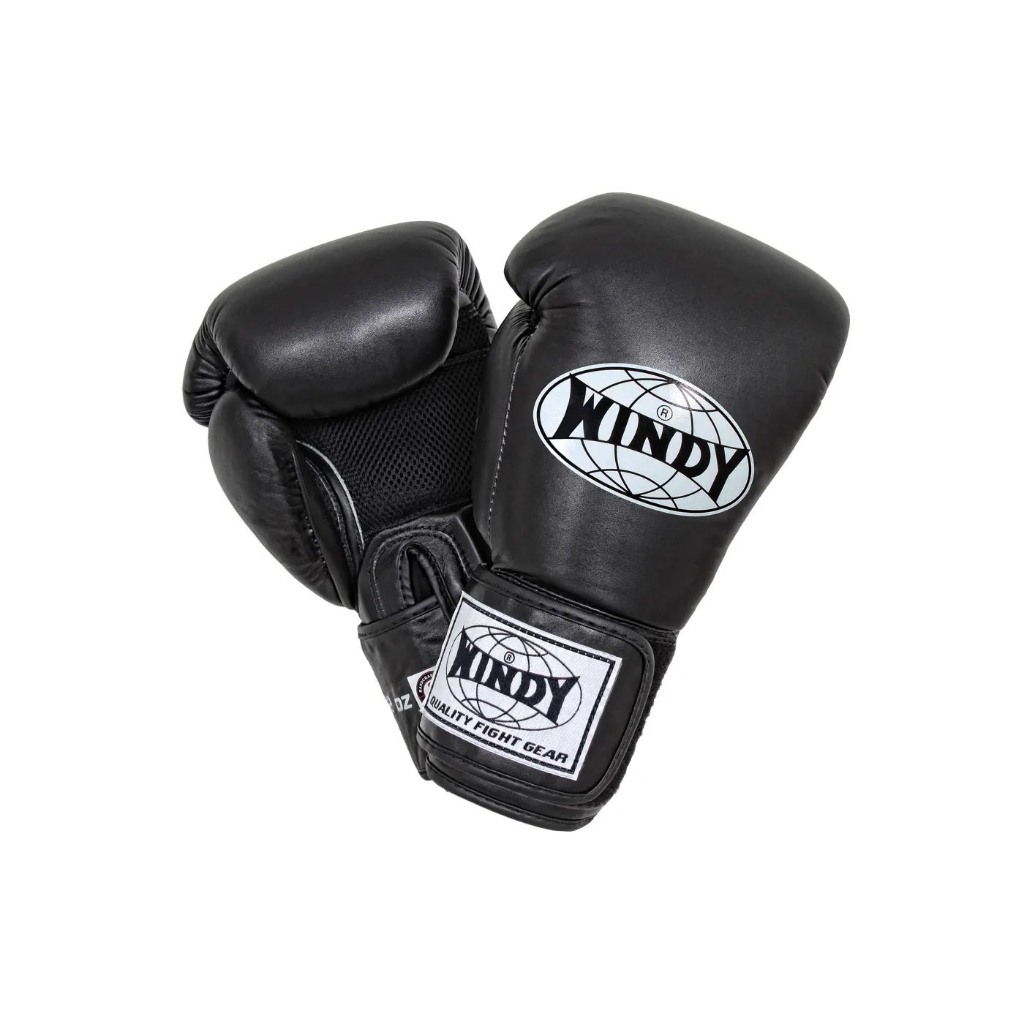 วินดี้นวมชกมวย sparring boxing gloves BGN หนังวัวสีดำคุณภาพพรีเมียม ขนาด 10oz 12oz 14oz 16oz Windy Boxing Store