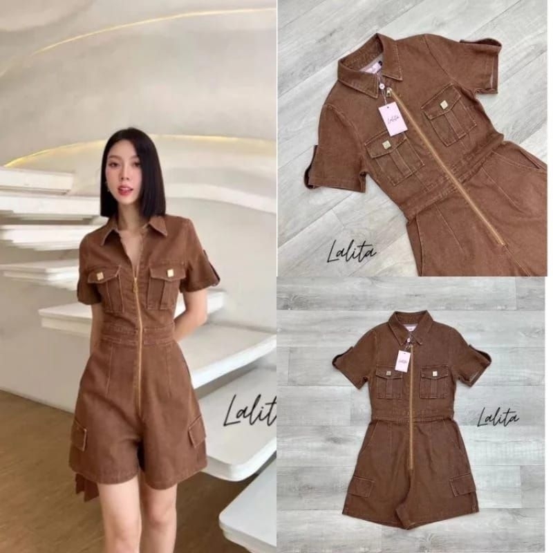 M มือ1 LALITA จั๊มยีนส์ขาสั้น ซิปหน้า ใส่สวยสุดๆ ป้าย LALITA