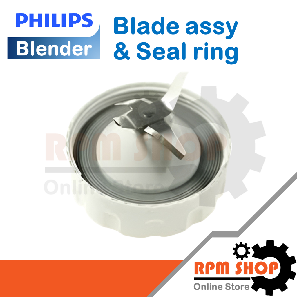Blade assy&amp;Seal ring ใบมีดและซีลยางอะไหล่แท้PHILIPS สำหรับเครื่องปั่นสามารถใช้ได้กับหลายรุ่น (300005676181,300005143621)