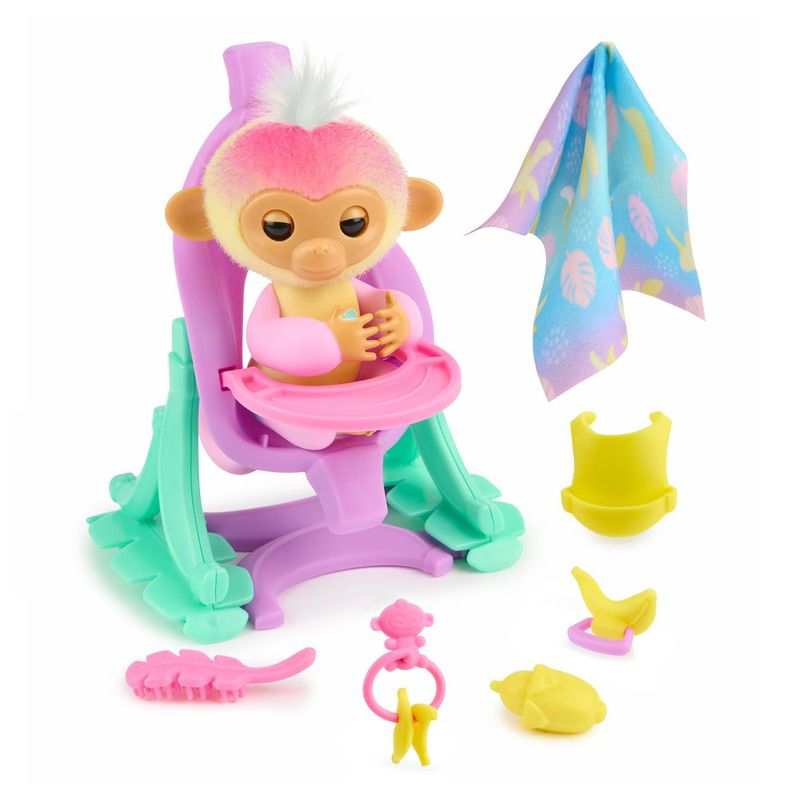 (ของแท้100%) Fingerlings 2023 Interactive Baby Monkey Nursery Playset