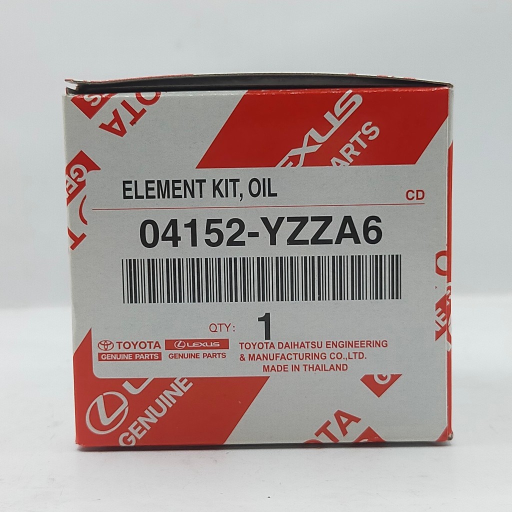 ไส้กรองน้ำมันเครื่อง Toyota กระดาษ แท้ P/N 04152-YZZA6  Yaris 1.2 ,Vios , Altis Dual ,Sienta