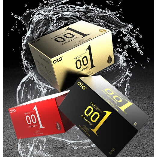 ถุงยางอนามัยบางเฉียบ 0.01 มม.Olo (10ชิ้น/1กล่อง) สารหล่อลื่นแบบธรรมชาติ​ไม่ระบุชื่อสินค้า ราคาโรงงาน