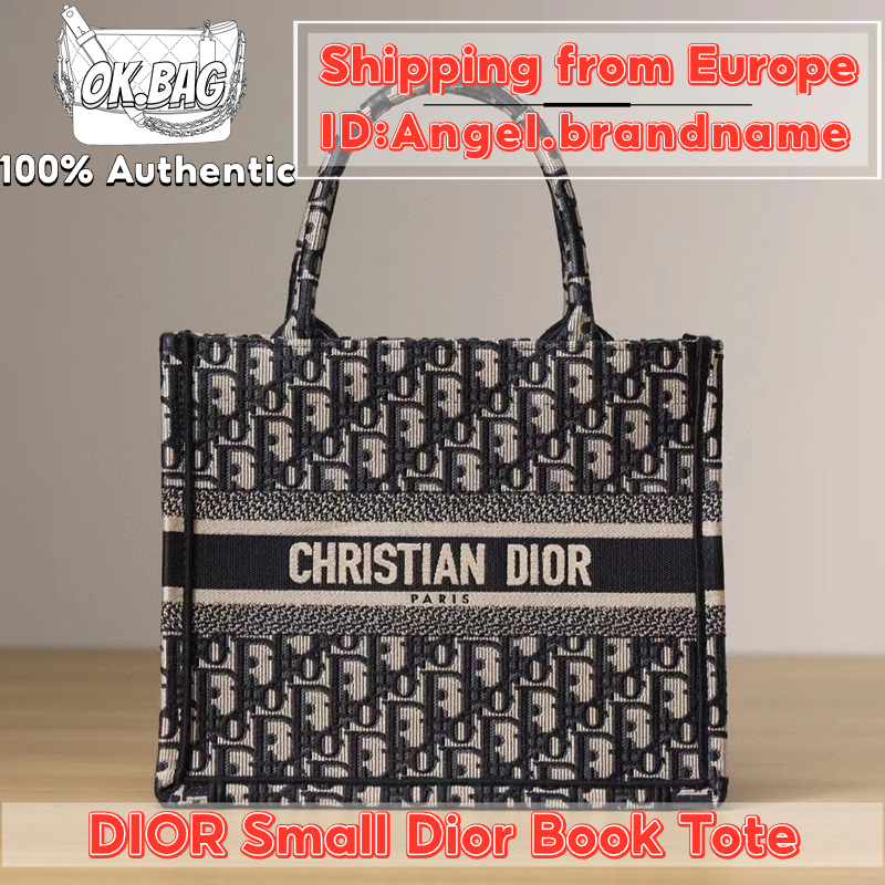 👜ดิออร์ DIOR Small Dior Book Tote Bag 26.5cm สุภาพสตรี กระเป๋าถือ