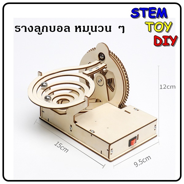 (พร้อมส่งจากไทย) ของเล่นโครงงานสิ่งประดิษฐ์วิทยาศาสตร์ รางลูกบอลหมุนวนไปวนมา STEM TOY DIY R-59