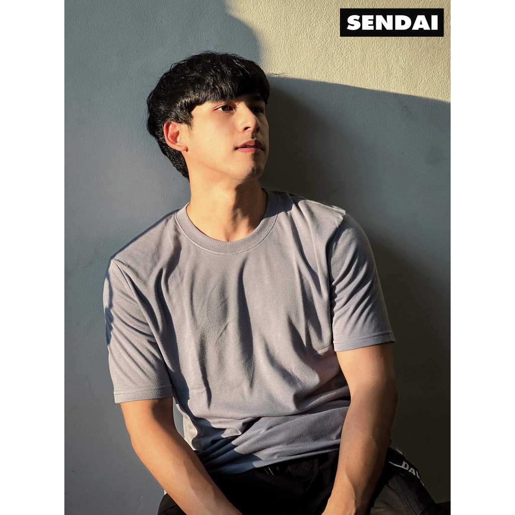 SENDAI เสื้อยืดคอกลม SUPER SOFT สีเทา