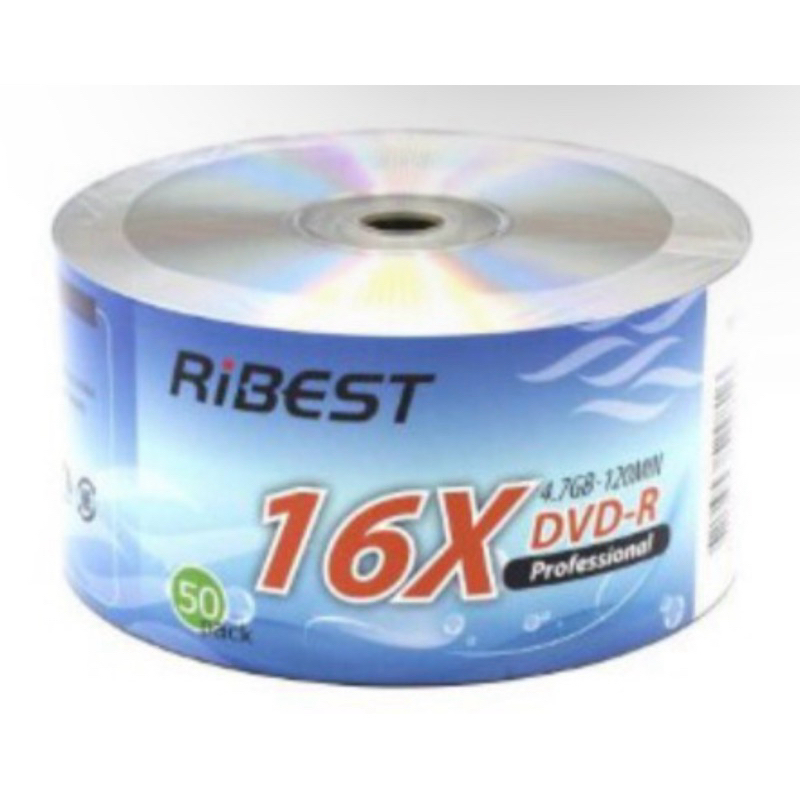 Ribest แผ่น DVD-R 4.7 GB 16 X บรรจุ 50 แผ่น