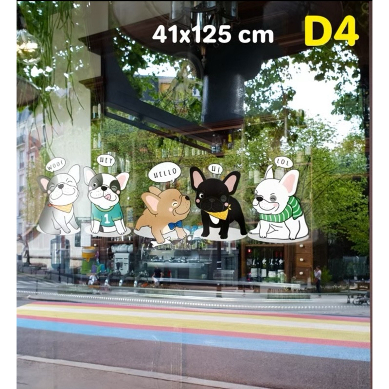 สติ๊กเกอร์ติดกระจก น้องหมาน้องแมว
