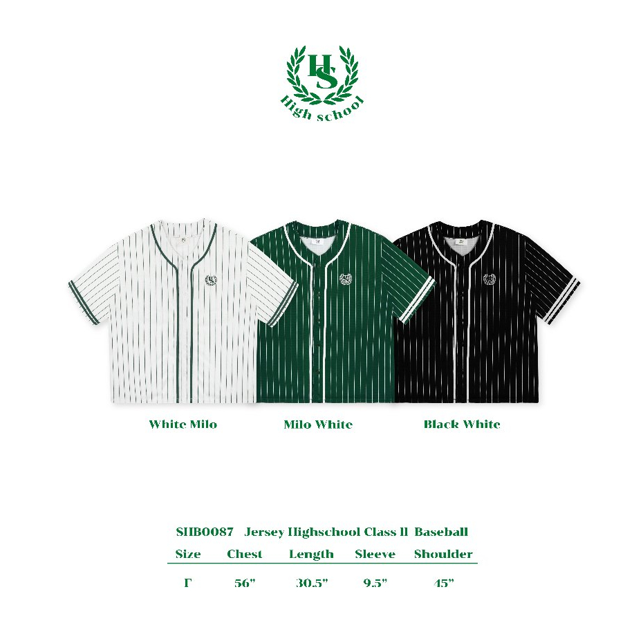 Highschool - SHB0087 เสื้อเบสบอล Jersey High school Class II Baseball