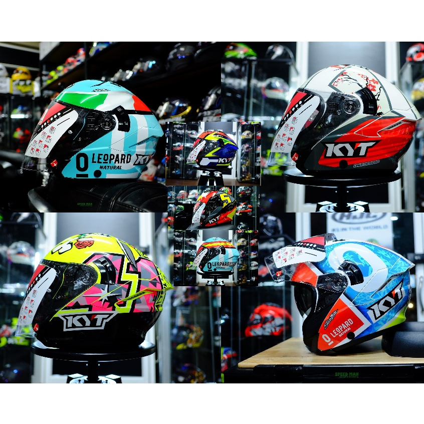 KYT รุ่น NF-J ลายนักแข่ง Jaume Masia Leopard ,Xavi Sakura Replica หมวกกันน็อค kyt