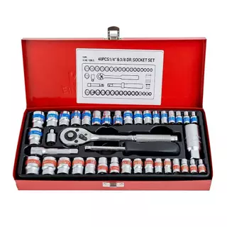 EURO KING TOOLS ชุดบล็อก 40 ชิ้น+ประแจ YETI+แหวน YETI(7pc) +ชุดบล็อก 46ชิ้น ใช้งานหนัก ได้ 4 อย่างมาตรฐาน ISO 9001