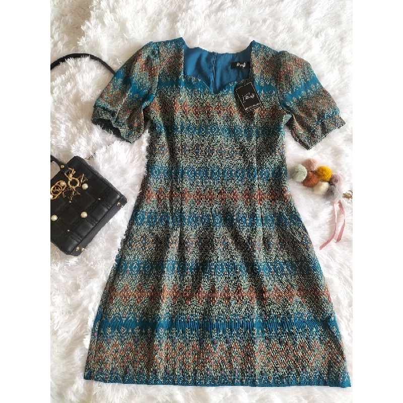 เดรส ผ้าทอ ลายไทย งานป้าย AP style